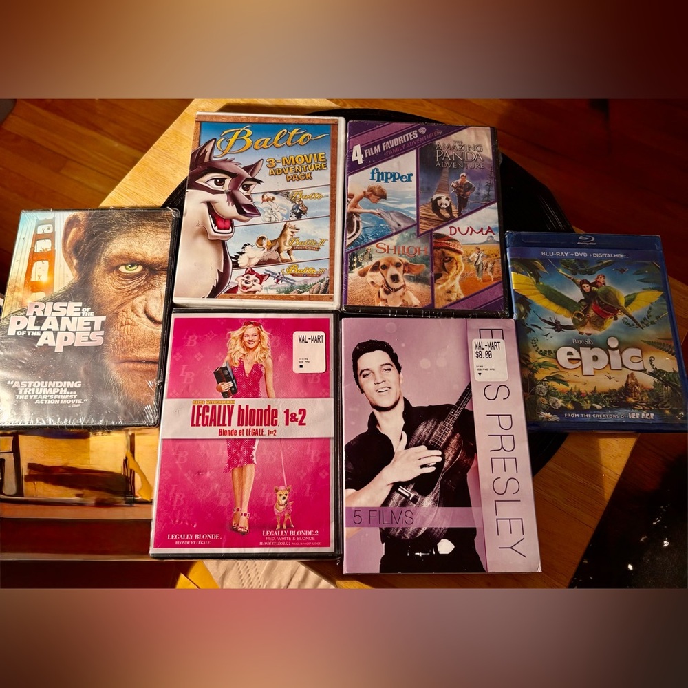 6 Sealed DVD’s movies